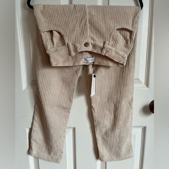 Light Baby Pink Velvet Pants - Picture 1 of 3